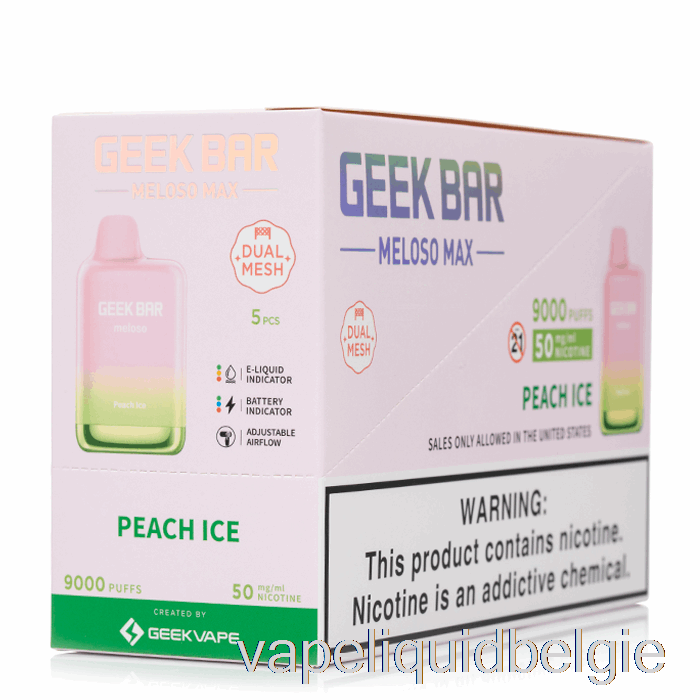 Vape België [5-pack] Geek Bar Meloso Max 9000 Wegwerp